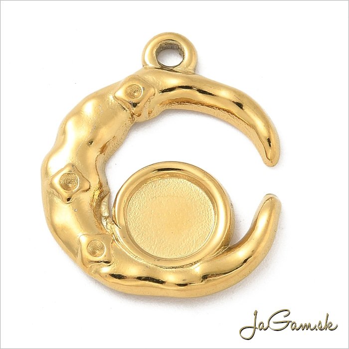 Prívesok s lôžkom 20x16mm CHIRURGICKÁ OCEĽ, 1ks (ch1630g)